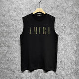 Amiri tank top camouflage letterprinting