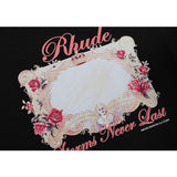 Rhude T Shirt Storms Never Last HD Rose Magic Mirror Men and Women