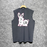 Amiri tank top giant rabbit printing