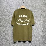 Amiri t shirts hollywood club printing short sleeve
