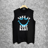 Amiri tank top smiley face printing