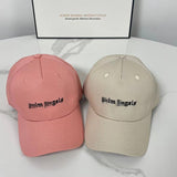 Palm Angels hats flame alphabet palm tree embroidered distressed baseball cap