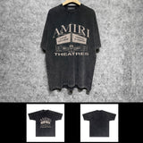 Amiri washed t-shirt billboard printing short sleeves