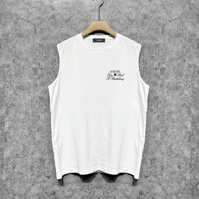 Amiri tank top sketch airplane letterprinting