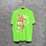 Amiri t shirts flower printing short sleeve