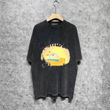 Amiri washed t-shirt colorful dusk printing short sleeves