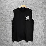 Amiri tank top flat thick letter spider armband printing