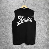 Amiri tank top slanted letter printing