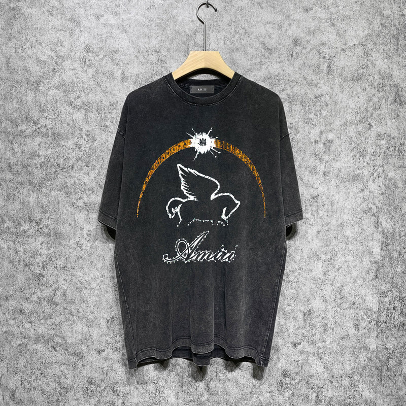 Amiri washed t-shirt night sky pegasus short sleeve