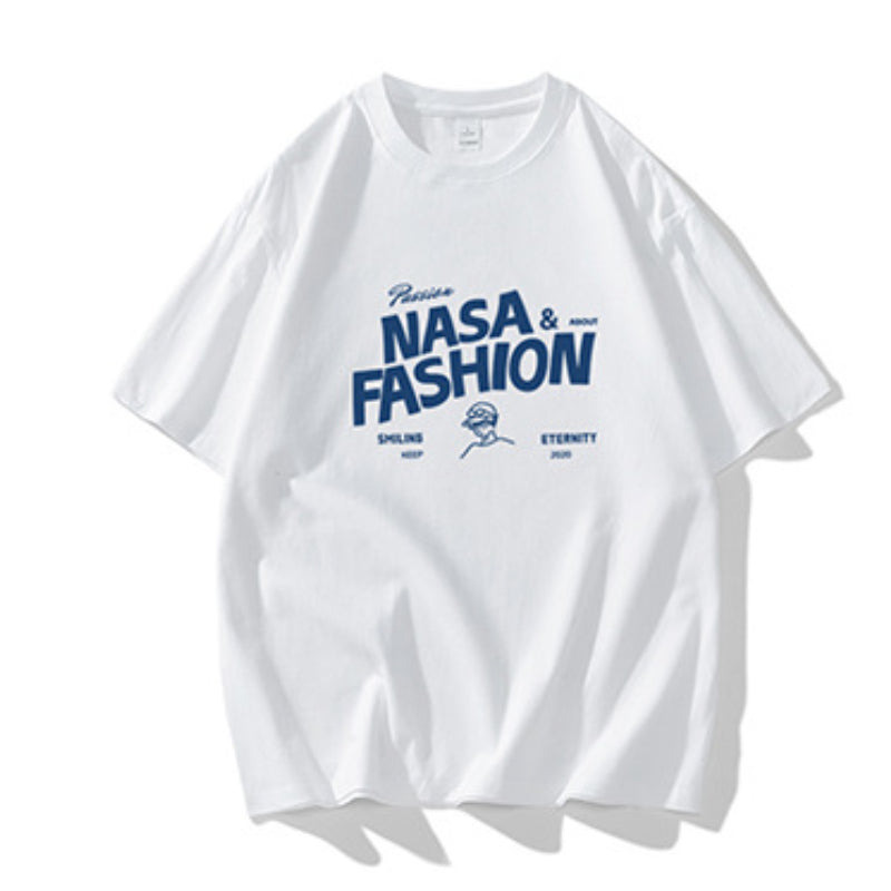 Nasa T-Shirt Summer Short-Sleeved T-Shirt Men'S Loose T-Shirt Top
