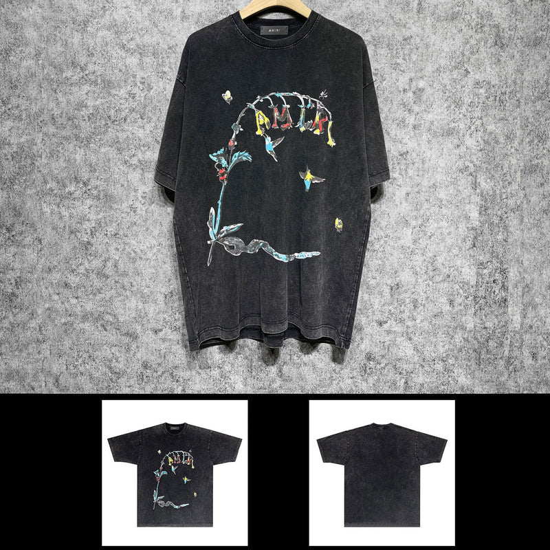 Amiri washed t-shirt hummingbird short sleeve