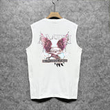 Amiri tank top flying eagle medal printing