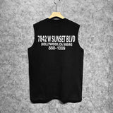 Amiri tank top smoke gray wolf print