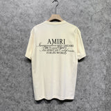 Amiri t shirts hollywood artistic font print short sleeve tee