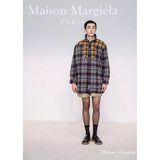 Unisex Shirts Vintage Plaid Shirt Splicing Loose Jacket