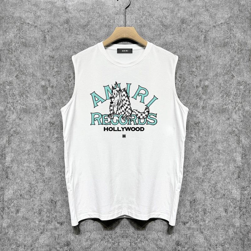 Amiri tank top big bad wolf letterprinting