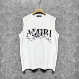 Amiri tank top colorless floral print