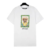 Palm Angels T Shirts Art Flower Short Sleeve T-shirt Men and Women Loose Half Sleeve