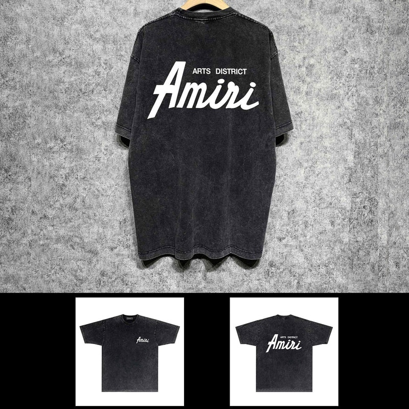 Amiri washed t-shirt pure letter short sleeves