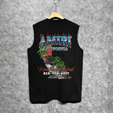 Amiri tank top flame island print
