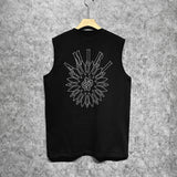 Amiri tank top dotted lotus printing