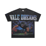 Valeforever Vale T Shirts Hotfix rhinestones Splicing Water Sleeve
