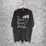Amiri washed t-shirt coconut bird printing short sleeve