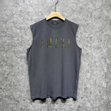 Amiri tank top camouflage letterprinting
