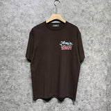 Amiri t shirts wine glass letterprinting short sleeves