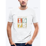 Vintage 1975 Limited Edition Men T Shirts Retro Classic