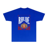 Rhude T Shirts Printed Trendy Pure Cotton