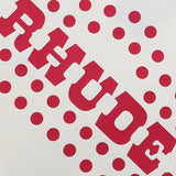 Rhude T Shirts Red Polka Dot Printed Cotton Casual Short Sleeve Men and Women