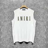 Amiri tank top camouflage letterprinting