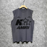 Amiri tank top spotted five-pointed star printing
