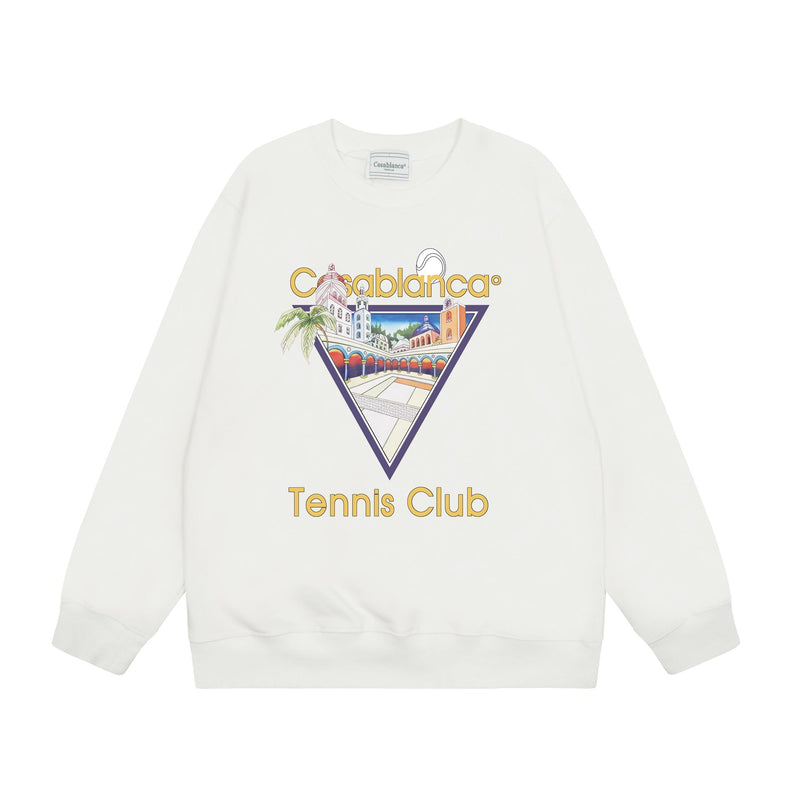 Casablanca Sweatshirts Crew neck sweater autumn and winter print men and women