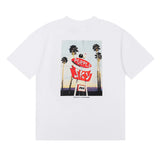 Purple Brand T Shirts Coconut Printed Cotton Casual Short Sleeves Men and Women