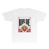 Rhude T Shirts Printed Trendy Pure Cotton