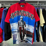 Godspeed T Shirts Sports Car Skull Racer Printed Cotton Casual Short Sleeve Men and Women