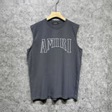 Amiri tank top cut out sun portrait printing