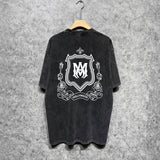 Amiri washed t-shirt flower shield short sleeve