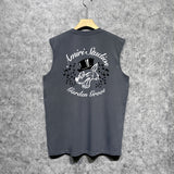 Amiri tank top hat big gray wolf printing