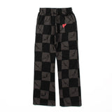 Checkered Heart Hooded Sweatshirt