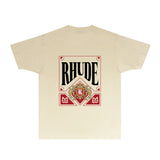 Rhude T Shirts Printed Trendy Pure Cotton