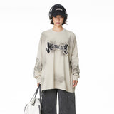 Unisex long-sleeved shirt wasteland style patch embroider