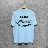 Amiri t shirts hollywood club printing short sleeve