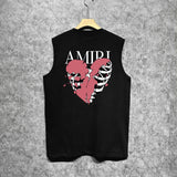 Amiri tank top broken heart print