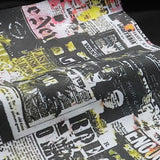 Purple Brand T Shirts Newspaper Printed Cotton Casual Short Sleeves Men and Women