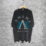 Amiri washed t-shirt mirror short sleeve