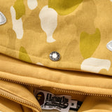 Bathing Ape Hoodie Gold Shark Head Double Hat Camouflage Sweater Men's Autumn and Winter Cardigan Zipper Jacket