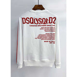 Dsq2 Hoodie DSQ Lian D2 Half Piece Large Leaf Printed Sweater Trendy Men's Autumn and Winter